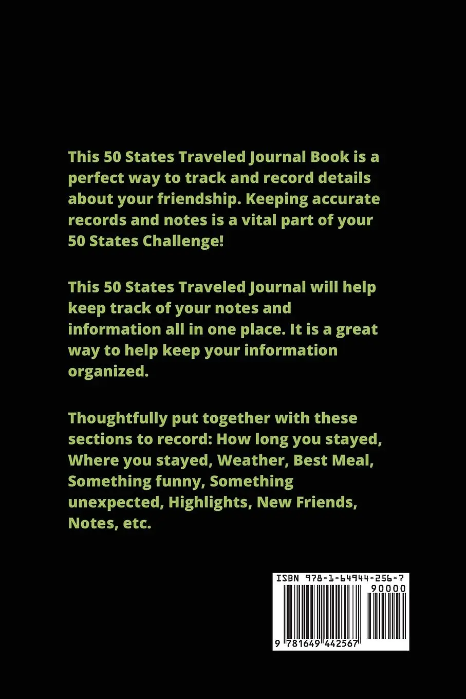 Rückseite: 9781649442567 | 50 States Traveled Journal | Amy Newton | Taschenbuch | Englisch