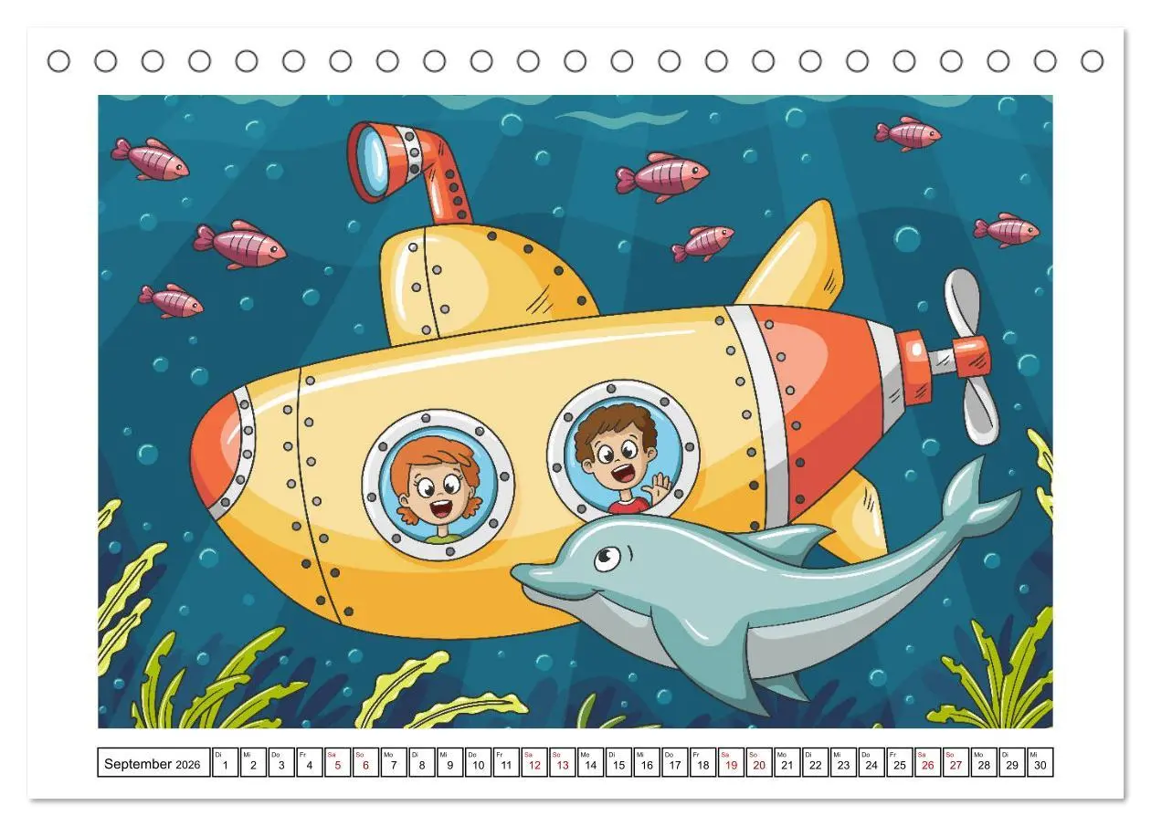Bild: 9783457702567 | Der bunte Kinderkalender (Tischkalender 2026 DIN A5 quer), CALVENDO...