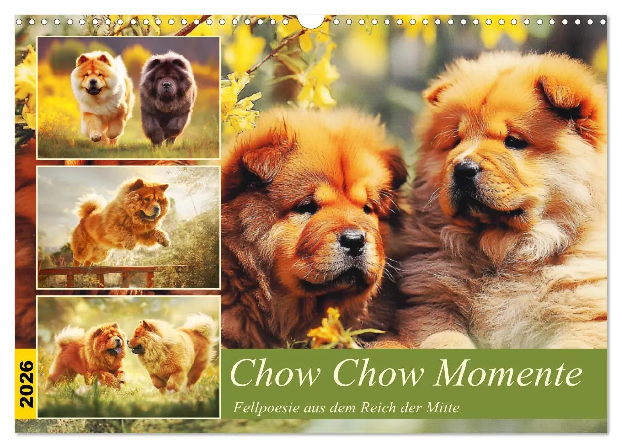 Cover: 9783457942567 | Chow Chow Momente. Fellpoesie aus dem Reich der Mitte (Wandkalender...