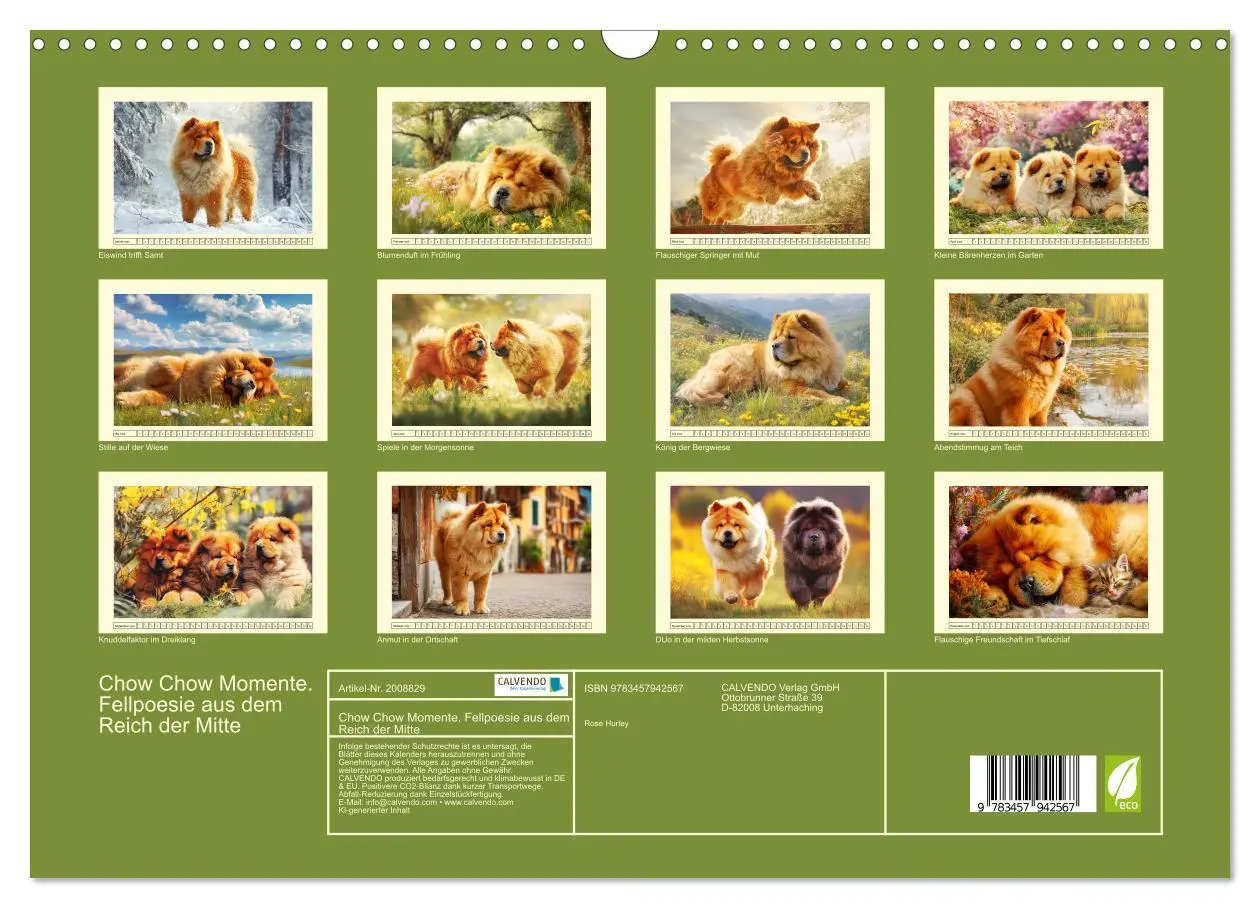 Bild: 9783457942567 | Chow Chow Momente. Fellpoesie aus dem Reich der Mitte (Wandkalender...