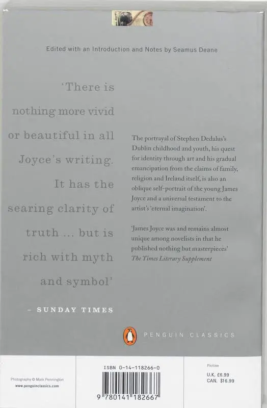 Rückseite: 9780141182667 | A Portrait of the Artist as a Young Man | James Joyce | Taschenbuch