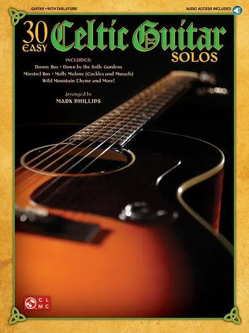 Cover: 9781480352667 | 30 Easy Celtic Guitar Solos Arr. Mark Phillips Book/Online Audio