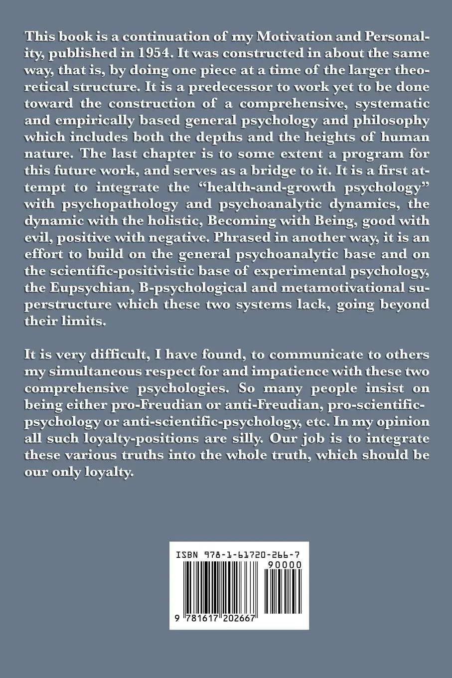 Rückseite: 9781617202667 | Toward a Psychology of Being | Abraham H. Maslow | Taschenbuch | 2011