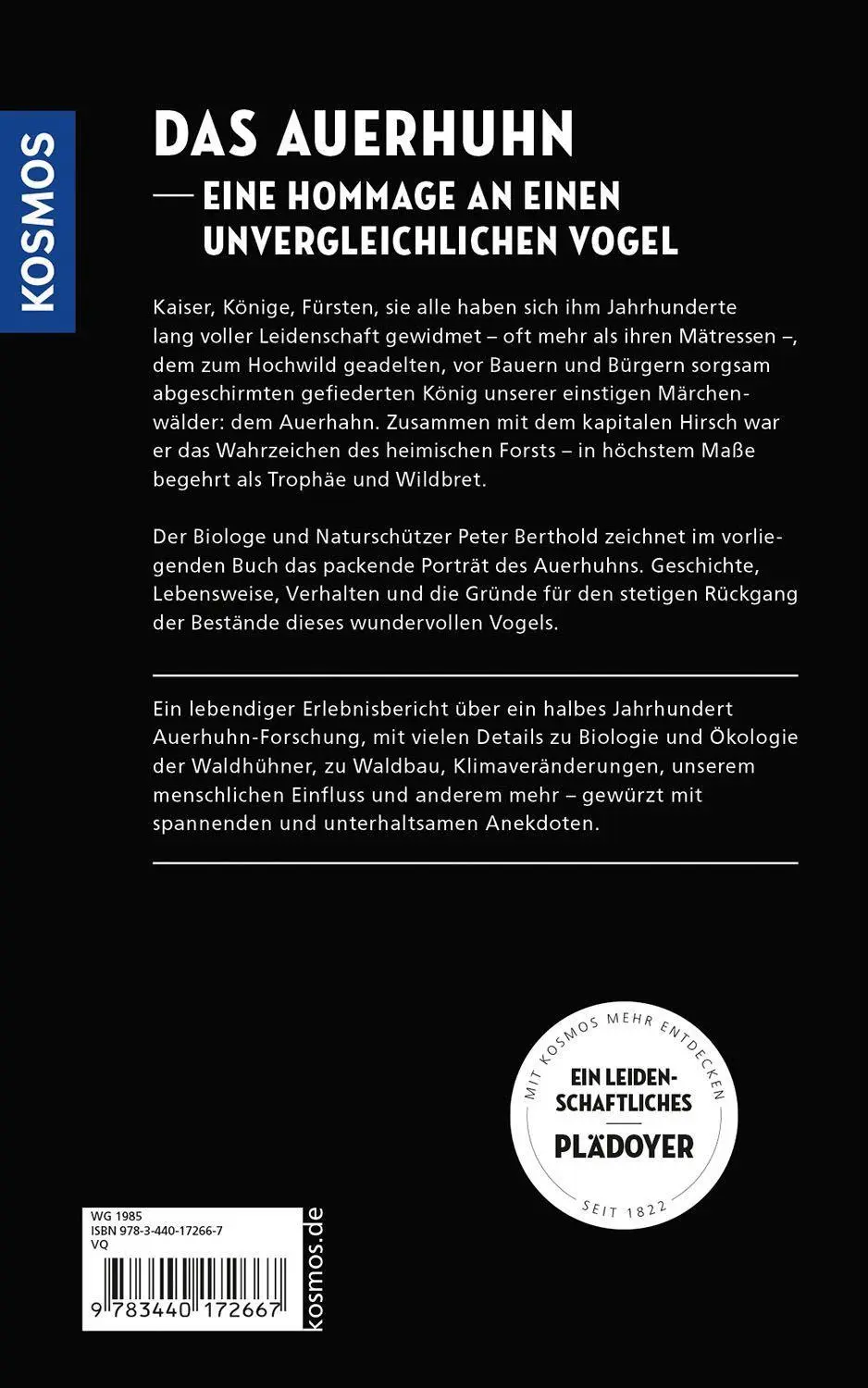 Bild: 9783440172667 | Auerhuhn | Ein Urvogel verschwindet | Peter Berthold | Buch | 288 S.
