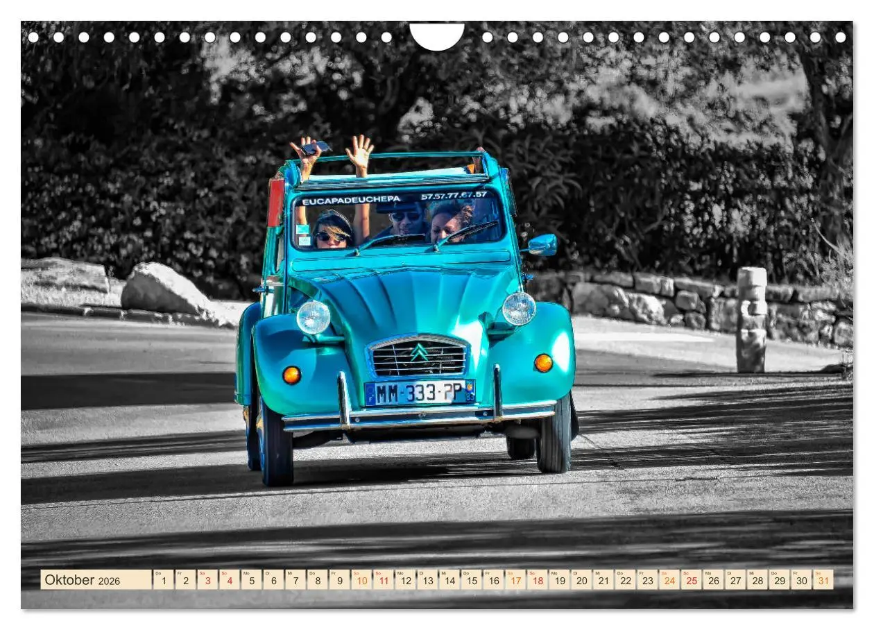 Bild: 9783457552667 | Citroën 2CV - Entenparade (Wandkalender 2026 DIN A4 quer), CALVENDO...