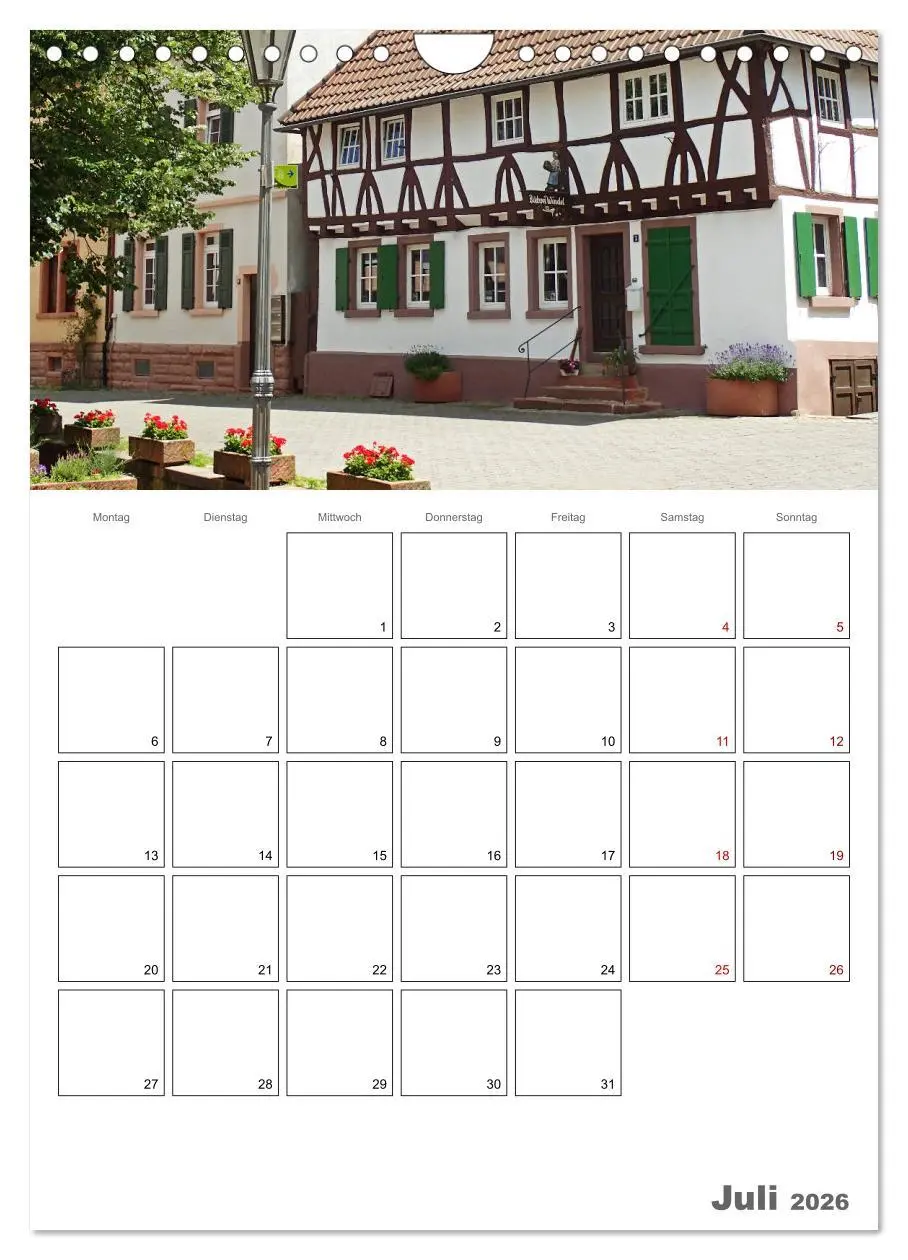 Bild: 9783516402667 | Weinheim an der Bergstraße Planer (Wandkalender 2026 DIN A4 hoch),...
