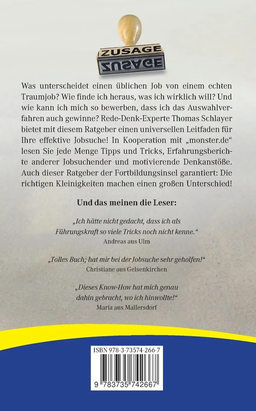 Rückseite: 9783735742667 | Traumjob durch Kleinigkeiten | So bewerben Sie sich einfach besser!