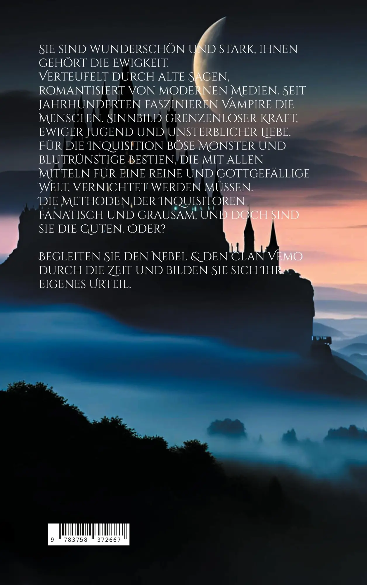 Rückseite: 9783758372667 | Vemo | Nebel und der Königsclan (Band 1 der Dark Fantasy Vampir-Saga)