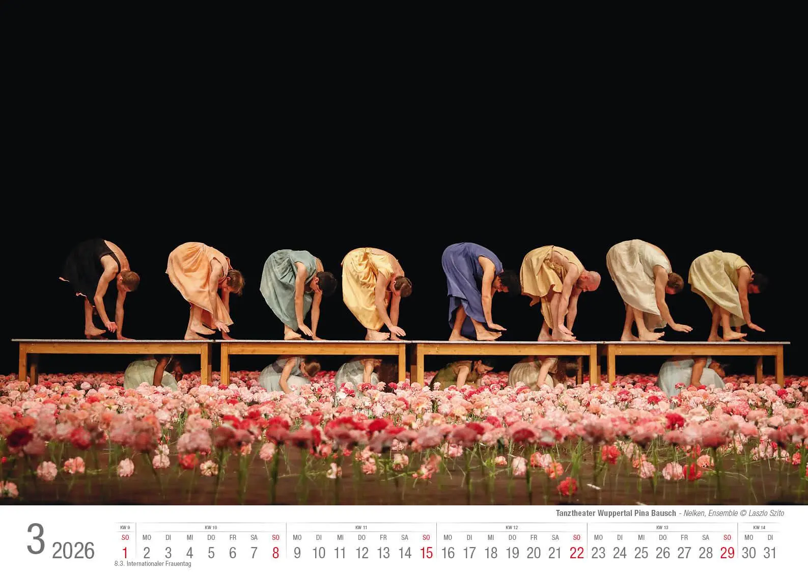 Bild: 9783965352667 | Tanztheater Wuppertal Pina Bausch 2026 Bildkalender A3 Spiralbindung