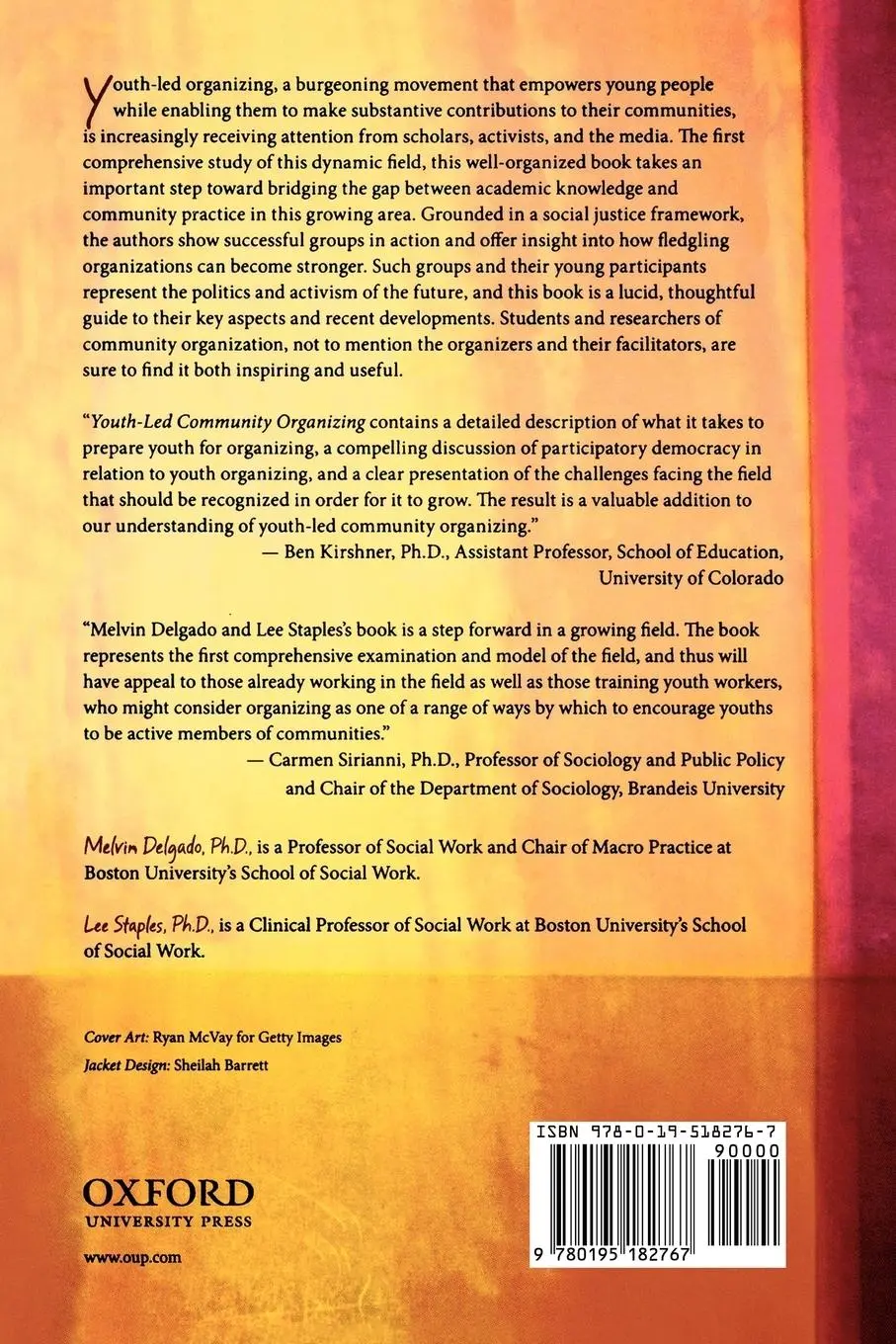 Rückseite: 9780195182767 | Youth-Led Community Organizing | Theory and Action | Delgado (u. a.)