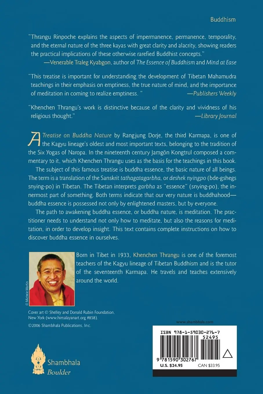 Rückseite: 9781590302767 | On Buddha Essence | A Commentary on Rangjung Dorje's Treatise | Buch