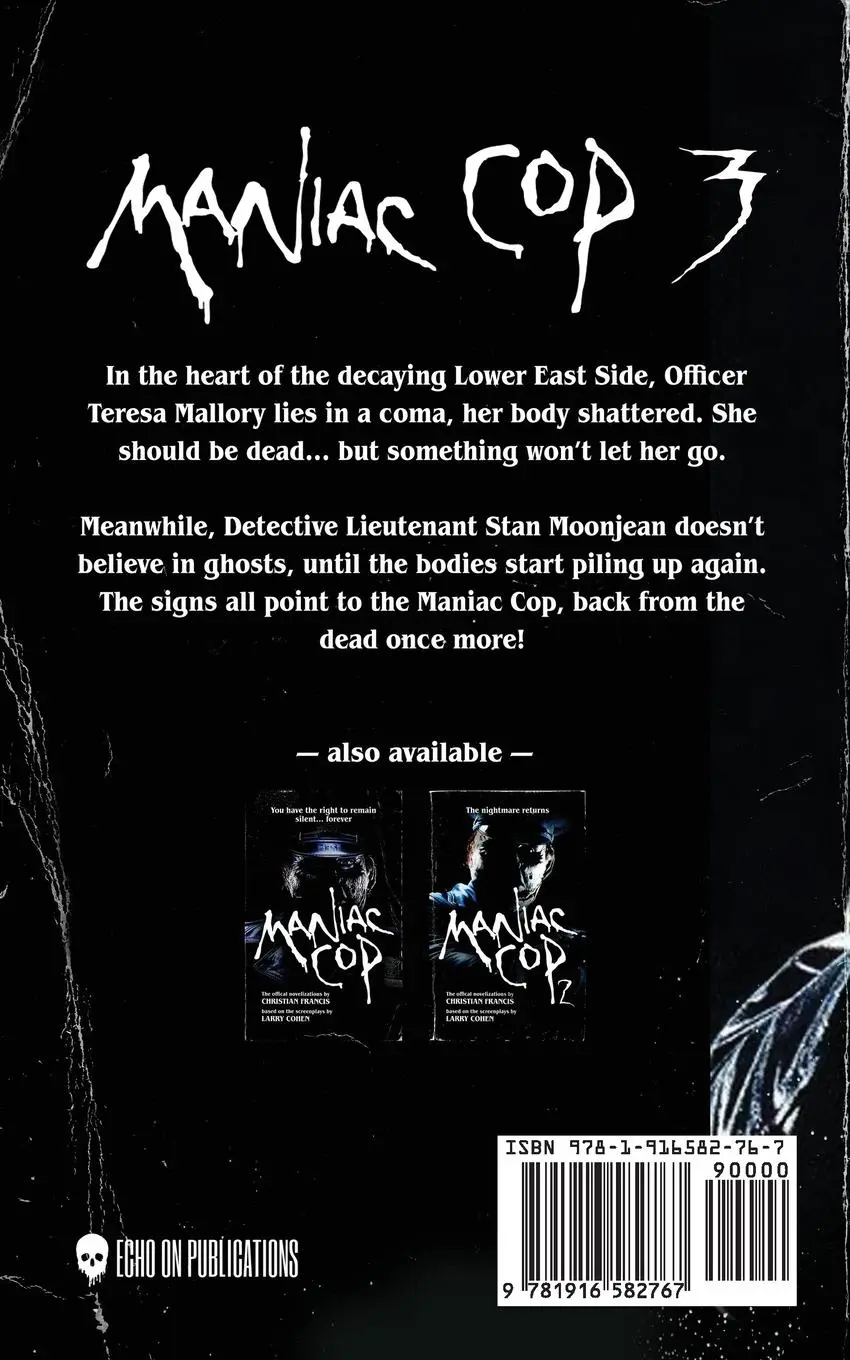 Rückseite: 9781916582767 | Maniac Cop 3 | The Official Novelization | Christian Francis | Buch