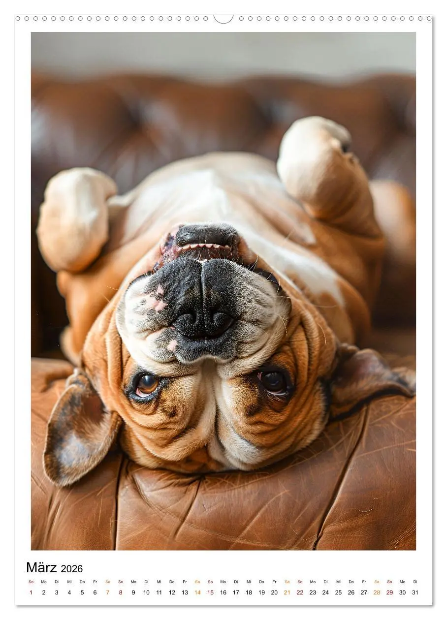 Bild: 9783516252767 | Englische Bulldogge - sanfter Kumpel (Wandkalender 2026 DIN A2...