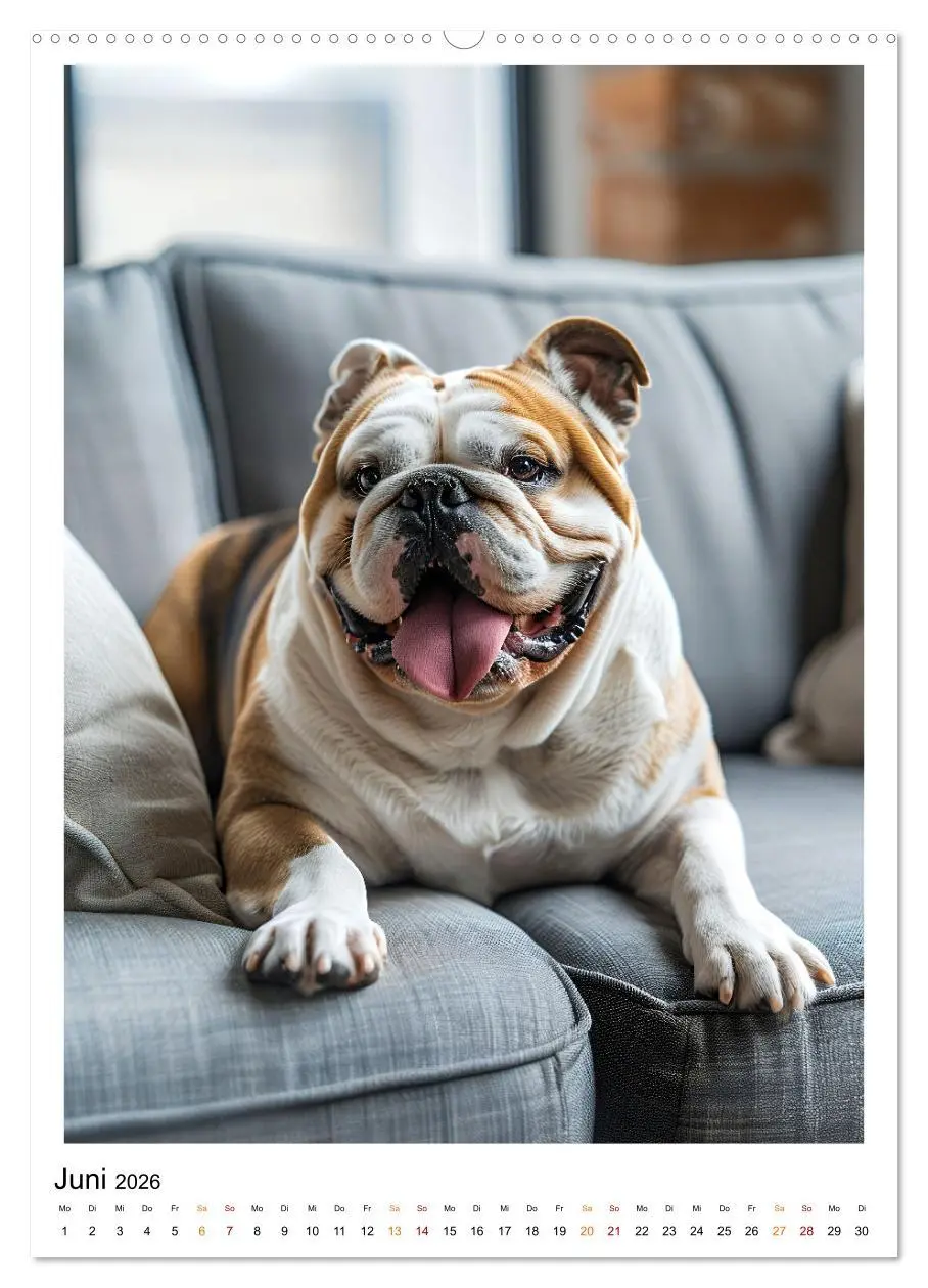 Bild: 9783516252767 | Englische Bulldogge - sanfter Kumpel (Wandkalender 2026 DIN A2...