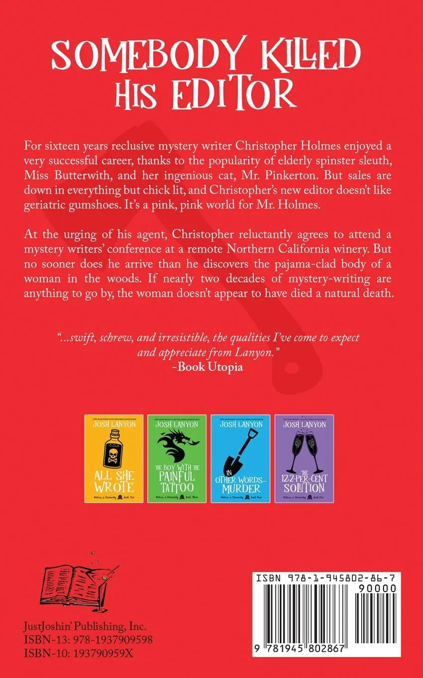 Rückseite: 9781945802867 | Somebody Killed His Editor | Holmes &amp; Moriarity 1 | Josh Lanyon | Buch