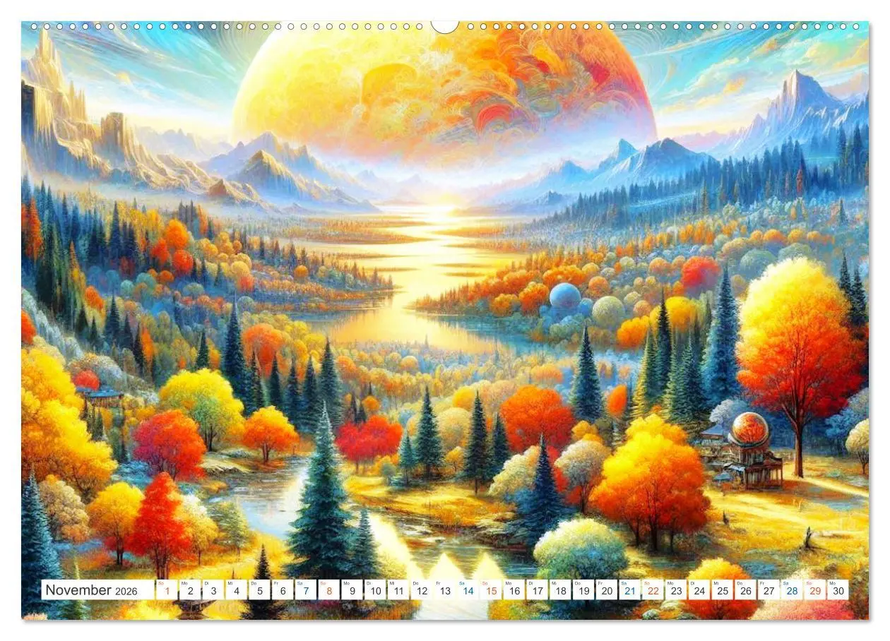 Bild: 9783457392867 | Futurplaneten (hochwertiger Premium Wandkalender 2026 DIN A2 quer),...