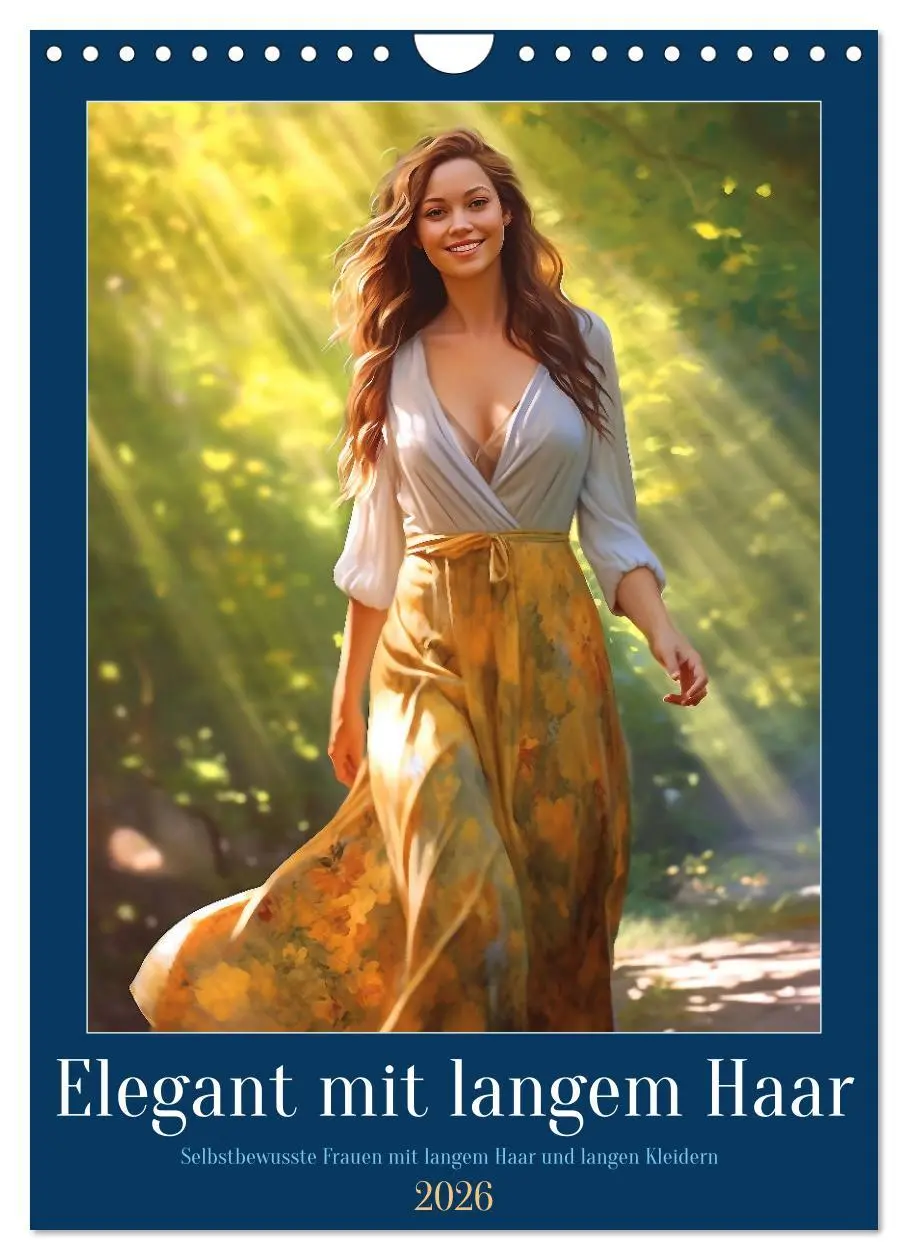 Cover: 9783516312867 | Elegant mit langem Haar (Wandkalender 2026 DIN A4 hoch), CALVENDO...