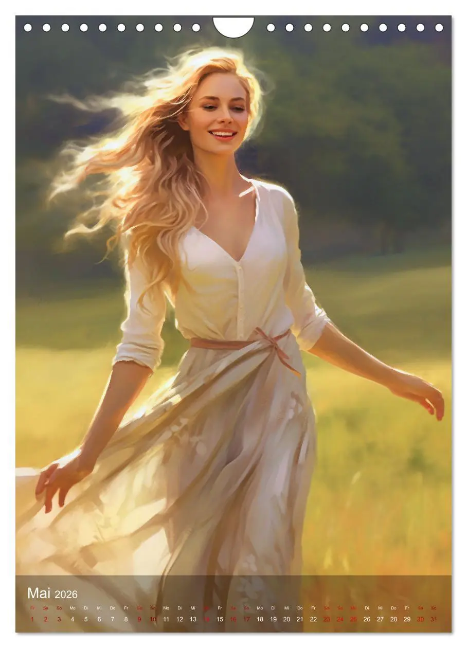 Bild: 9783516312867 | Elegant mit langem Haar (Wandkalender 2026 DIN A4 hoch), CALVENDO...