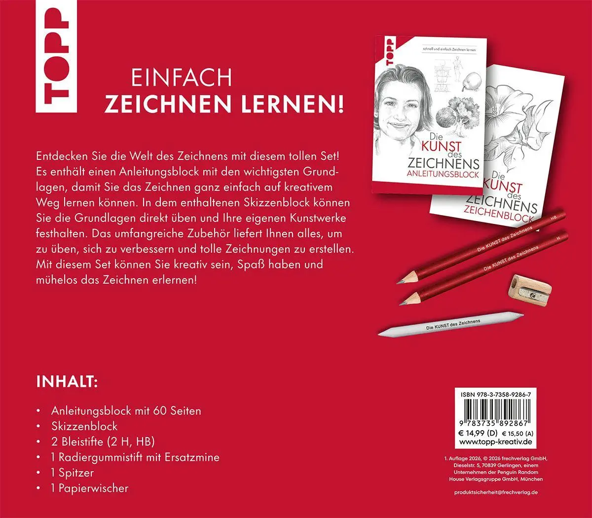 Bild: 9783735892867 | Kreativ-Set Die Kunst des Zeichnens | Frechverlag | Taschenbuch | 2026