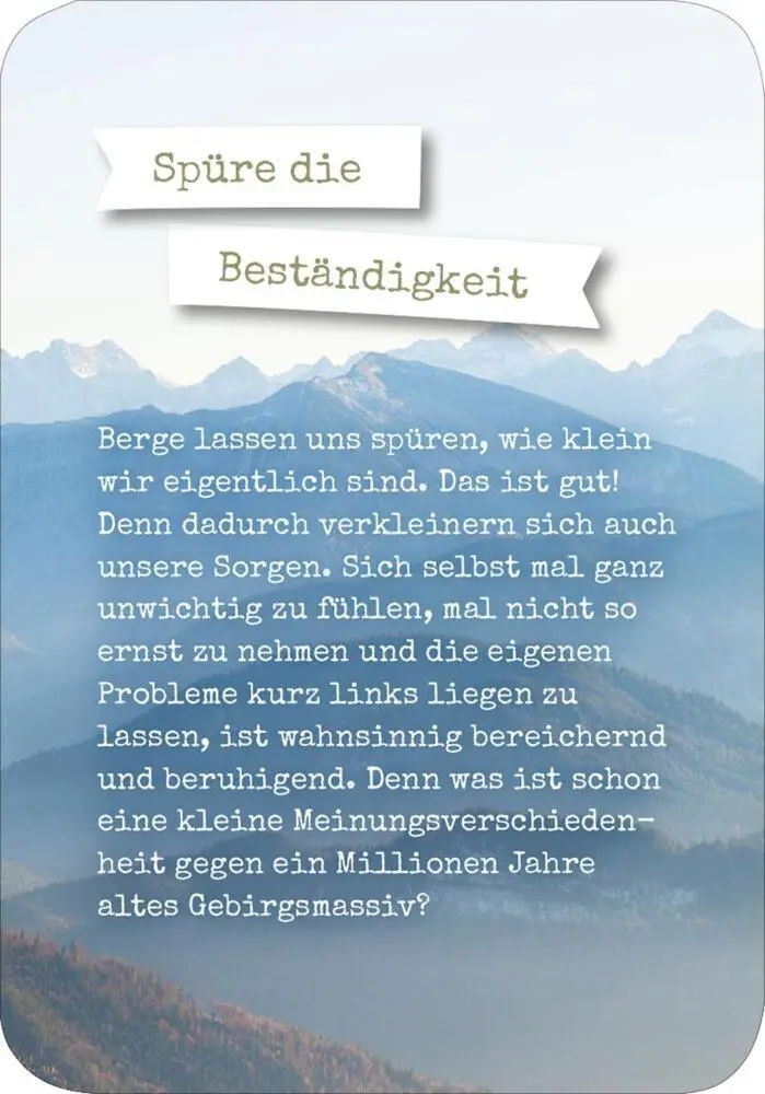 Bild: 9783845852867 | Gipfelglück | 50 Auszeiten für dich | Lehr-, Lern-, Bildkarten | 51 S.