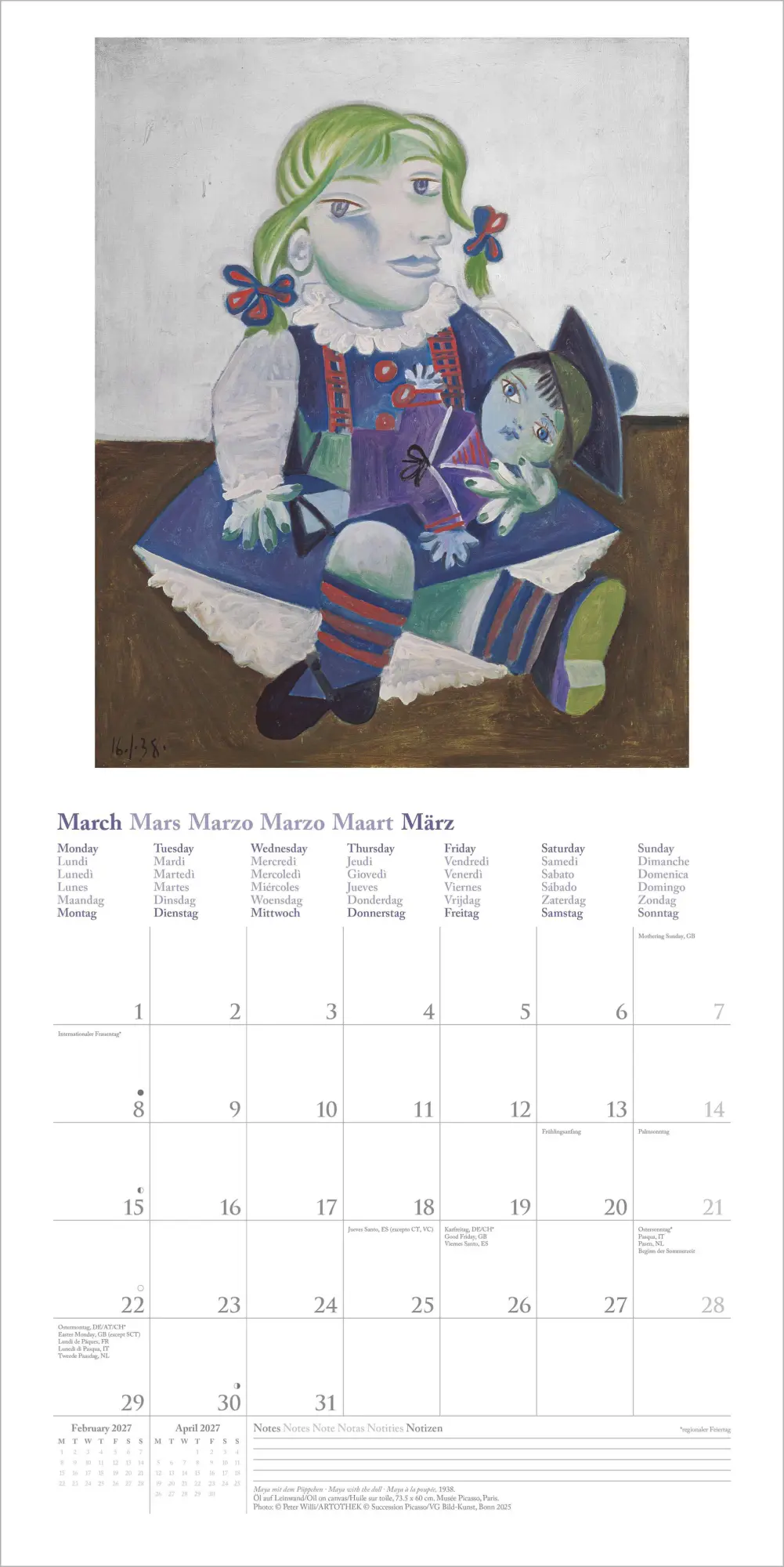 Bild: 4069095012967 | Picasso 2027 | Neumann Verlage GmbH &amp; Co KG | Kalender | 14 S. | 2027