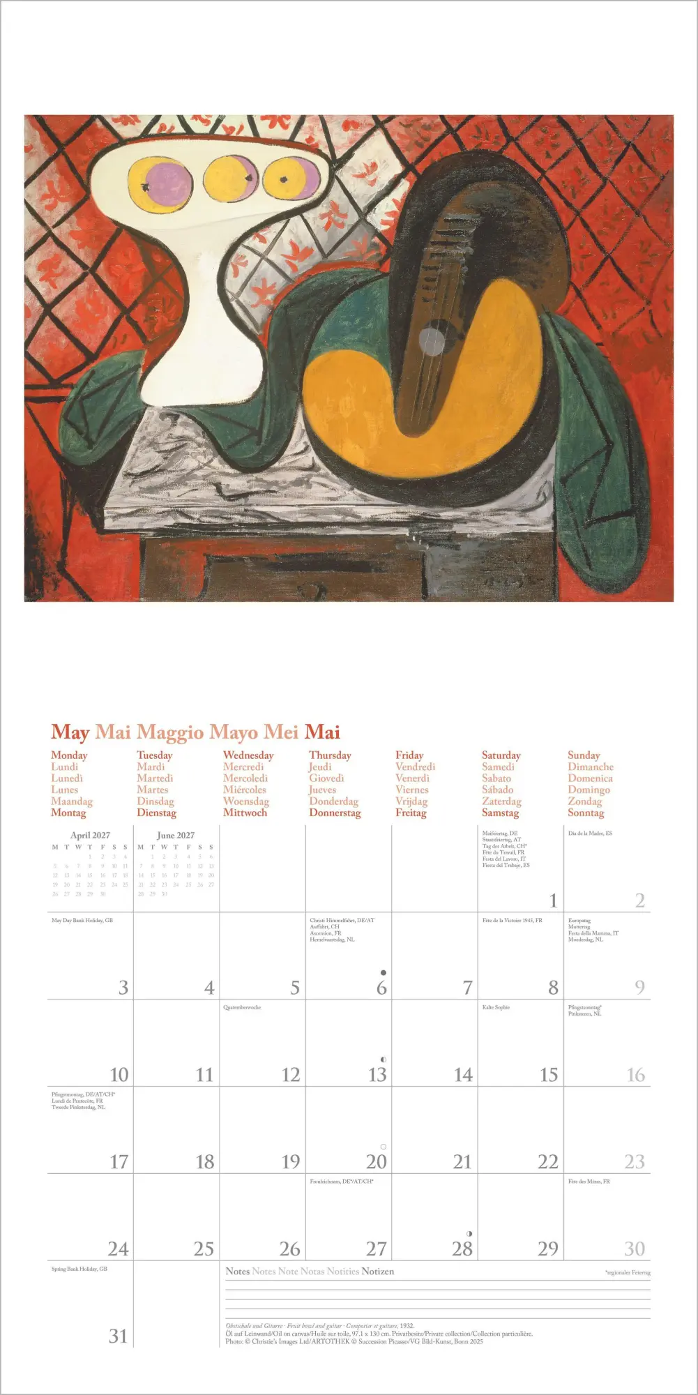 Bild: 4069095012967 | Picasso 2027 | Neumann Verlage GmbH &amp; Co KG | Kalender | 14 S. | 2027
