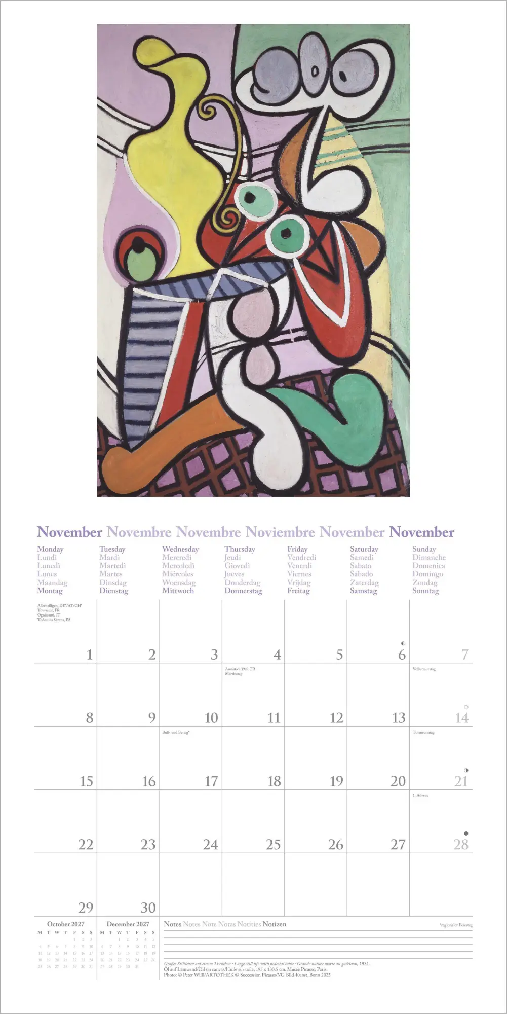 Bild: 4069095012967 | Picasso 2027 | Neumann Verlage GmbH &amp; Co KG | Kalender | 14 S. | 2027