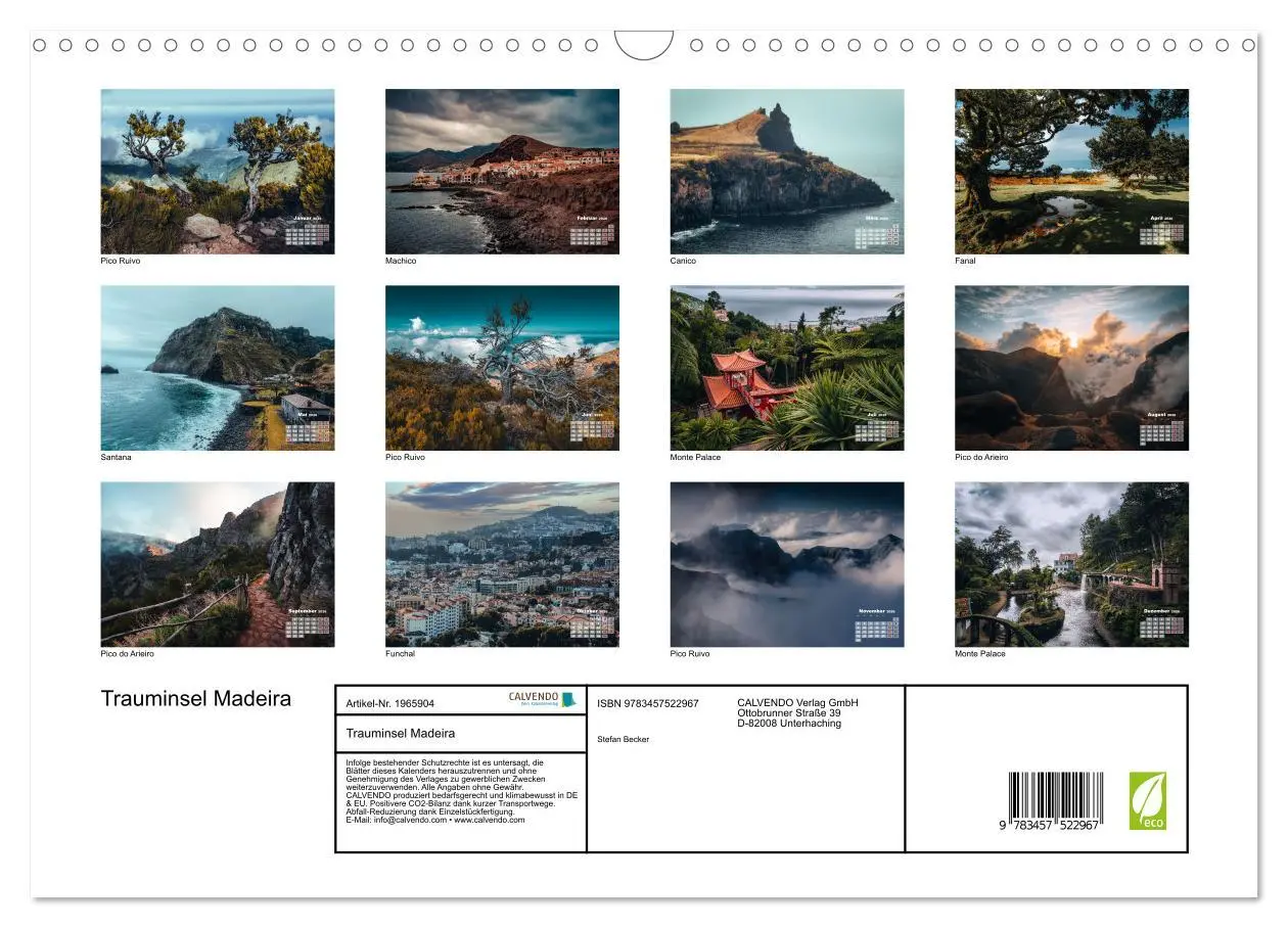 Bild: 9783457522967 | Trauminsel Madeira (Wandkalender 2026 DIN A3 quer), CALVENDO...