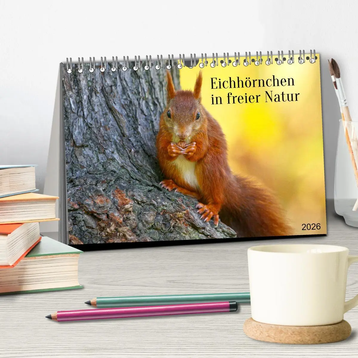 Bild: 9783516232967 | Eichhörnchen in freier Natur (Tischkalender 2026 DIN A5 quer),...