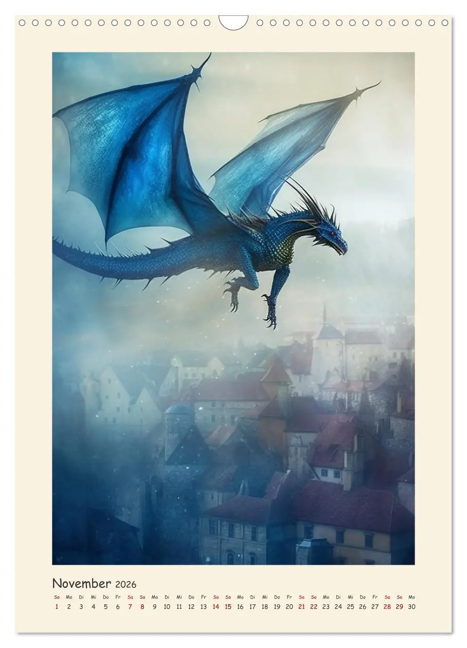 Bild: 9783516302967 | Malerische Drachen (Wandkalender 2026 DIN A3 hoch), CALVENDO...