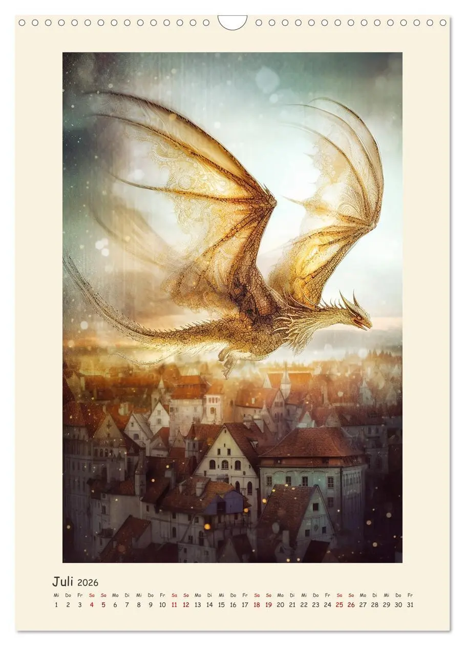 Bild: 9783516302967 | Malerische Drachen (Wandkalender 2026 DIN A3 hoch), CALVENDO...