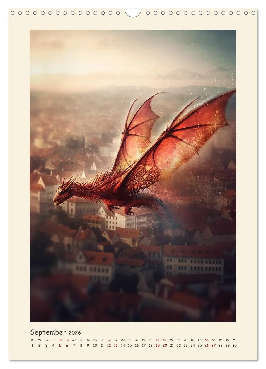Bild: 9783516302967 | Malerische Drachen (Wandkalender 2026 DIN A3 hoch), CALVENDO...