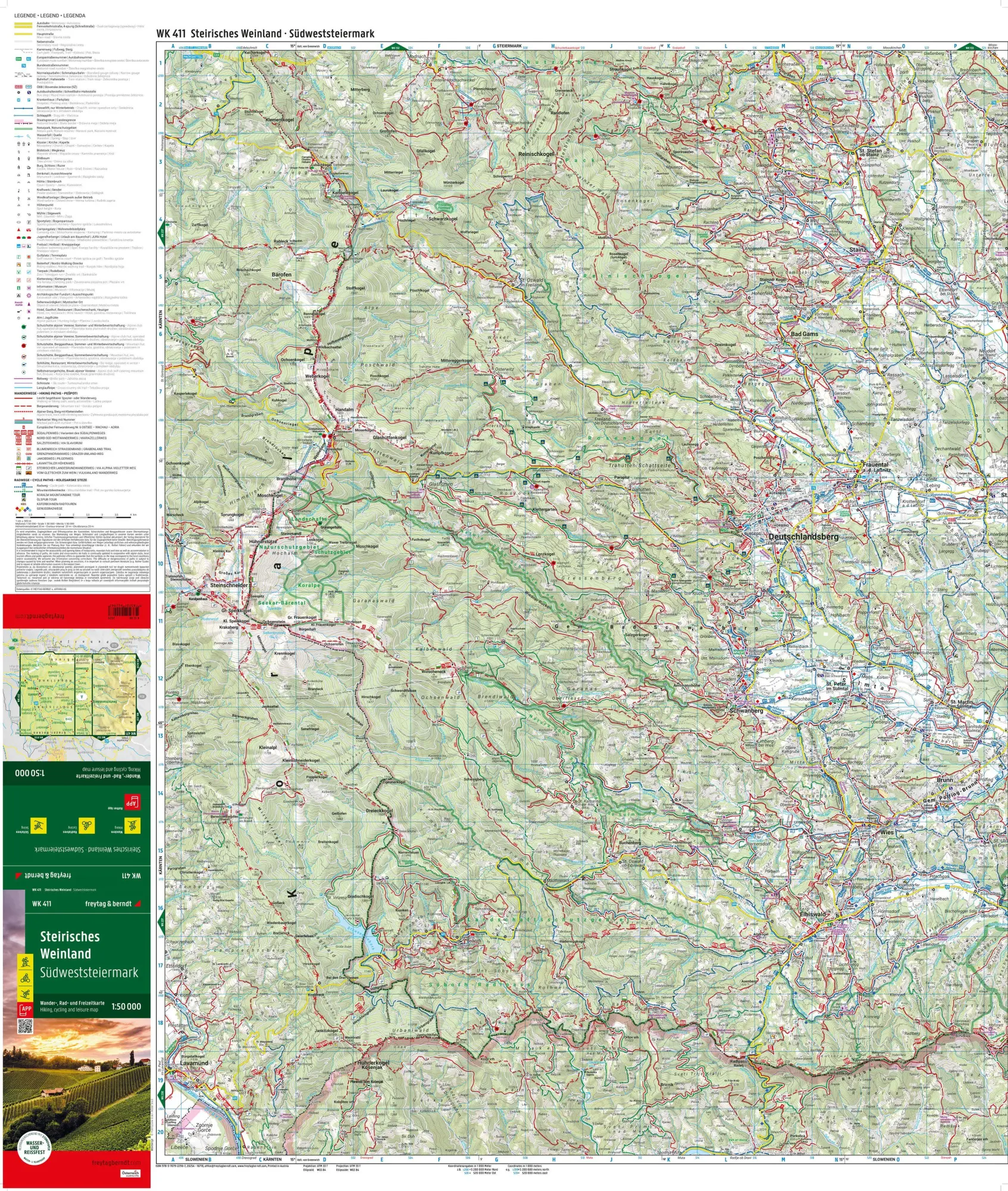Bild: 9783707922967 | freytag &amp; berndt Wanderkarte WK 411 Steirisches Weinland,...
