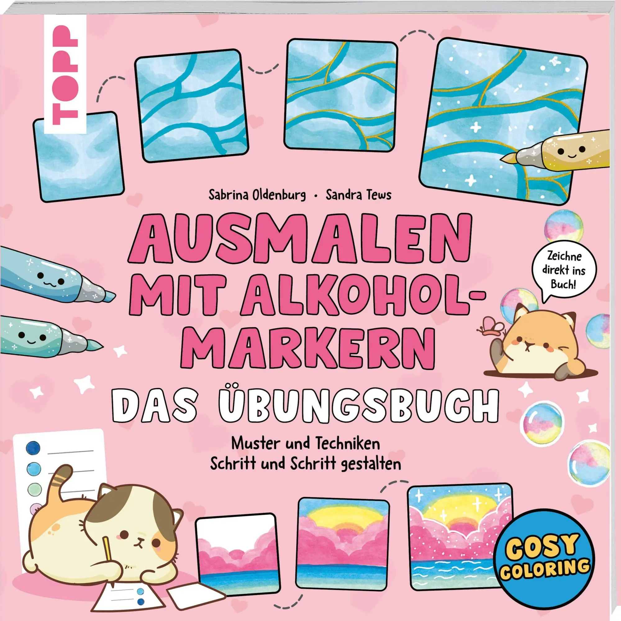 Cover: 9783735882967 | Ausmalen mit Alkoholmarkern - das Übungsbuch | Oldenburg (u. a.)
