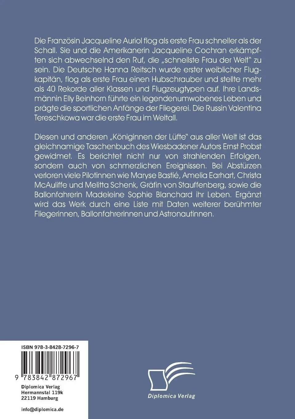 Rückseite: 9783842872967 | Königinnen der Lüfte: Biographien berühmter Fliegerinnen wie Elly...