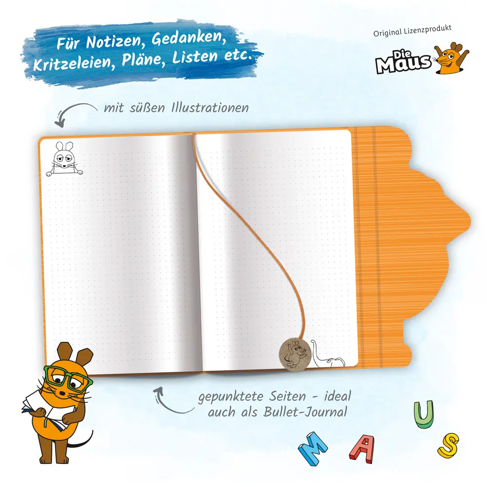 Bild: 9783988022967 | Trötsch Die Maus Notizbuch mit Klappe Maus | Co.KG | Buch | 128 S.