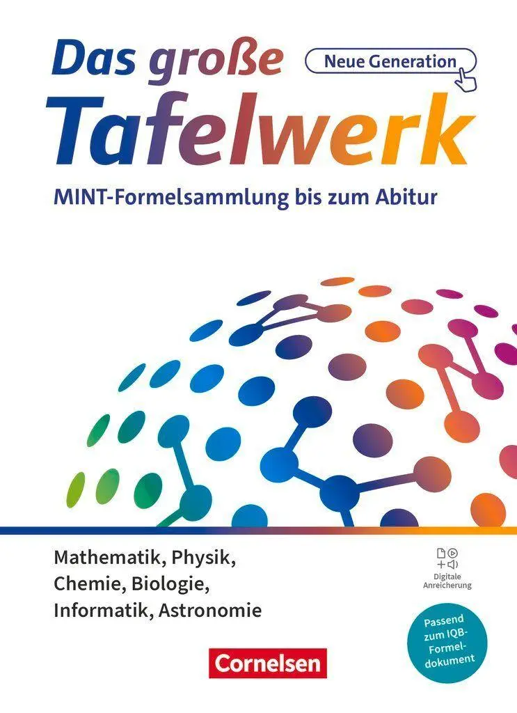 Cover: 9783060013067 | Das große Tafelwerk - neue Generation - MINT-Formelsammlung bis zum...