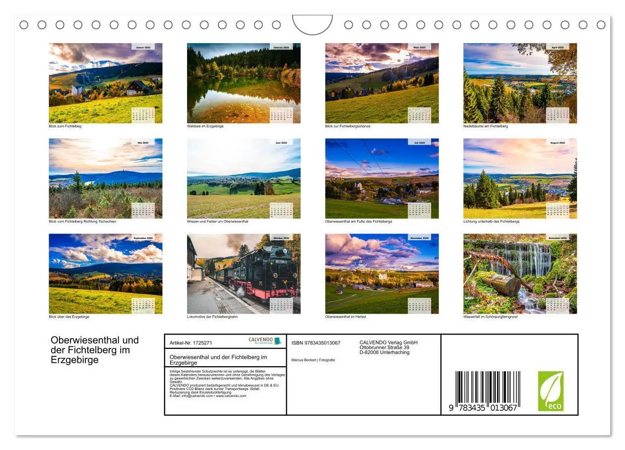 Bild: 9783435013067 | Oberwiesenthal und der Fichtelberg im Erzgebirge (Wandkalender 2025...