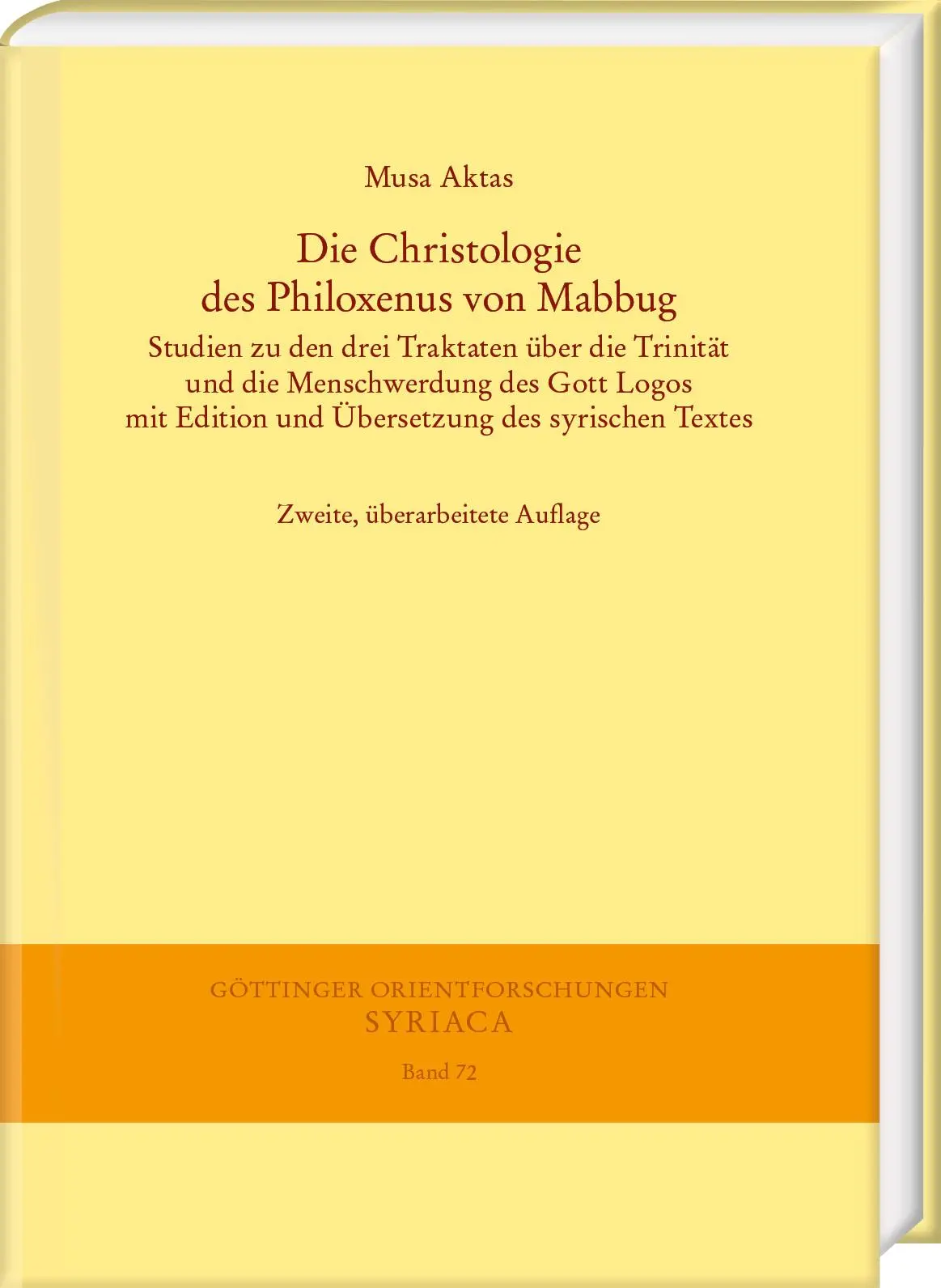 Cover: 9783447123167 | Die Christologie des Philoxenus von Mabbug | Musa Aktas | Buch | XVIII