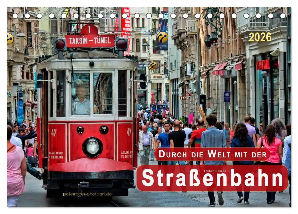 Cover: 9783457953167 | Durch die Welt mit der Straßenbahn (Tischkalender 2026 DIN A5...