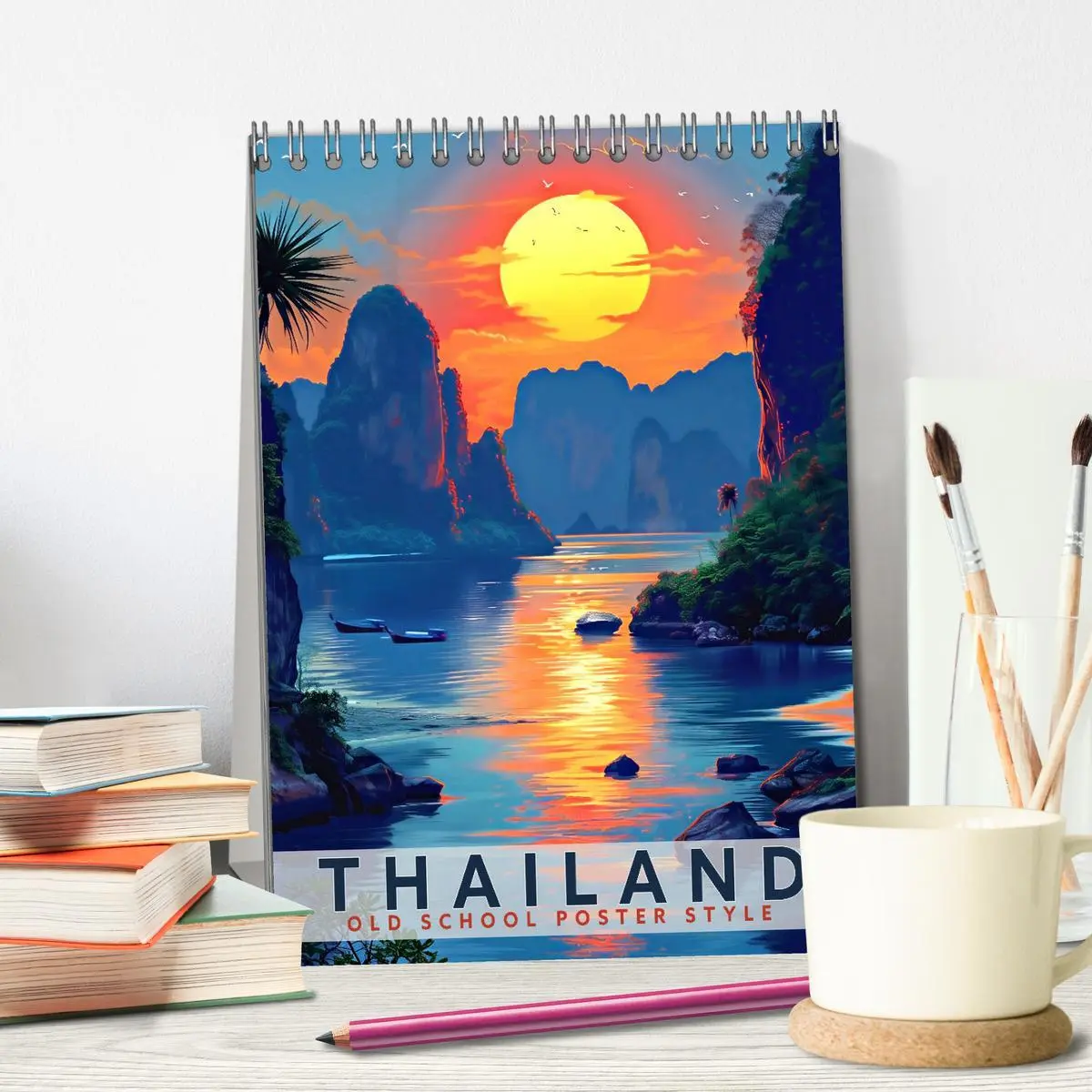 Bild: 9783516283167 | Thailand - Old School Poster Style (Tischkalender 2026 DIN A5...