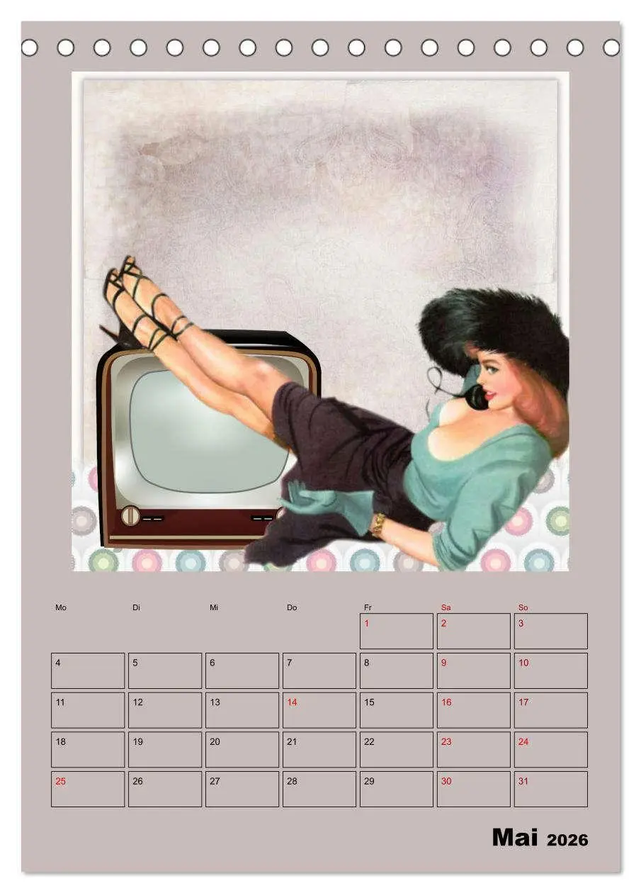 Bild: 9783516353167 | Retro Kult Pin-up-Girls (Tischkalender 2026 DIN A5 hoch), CALVENDO...