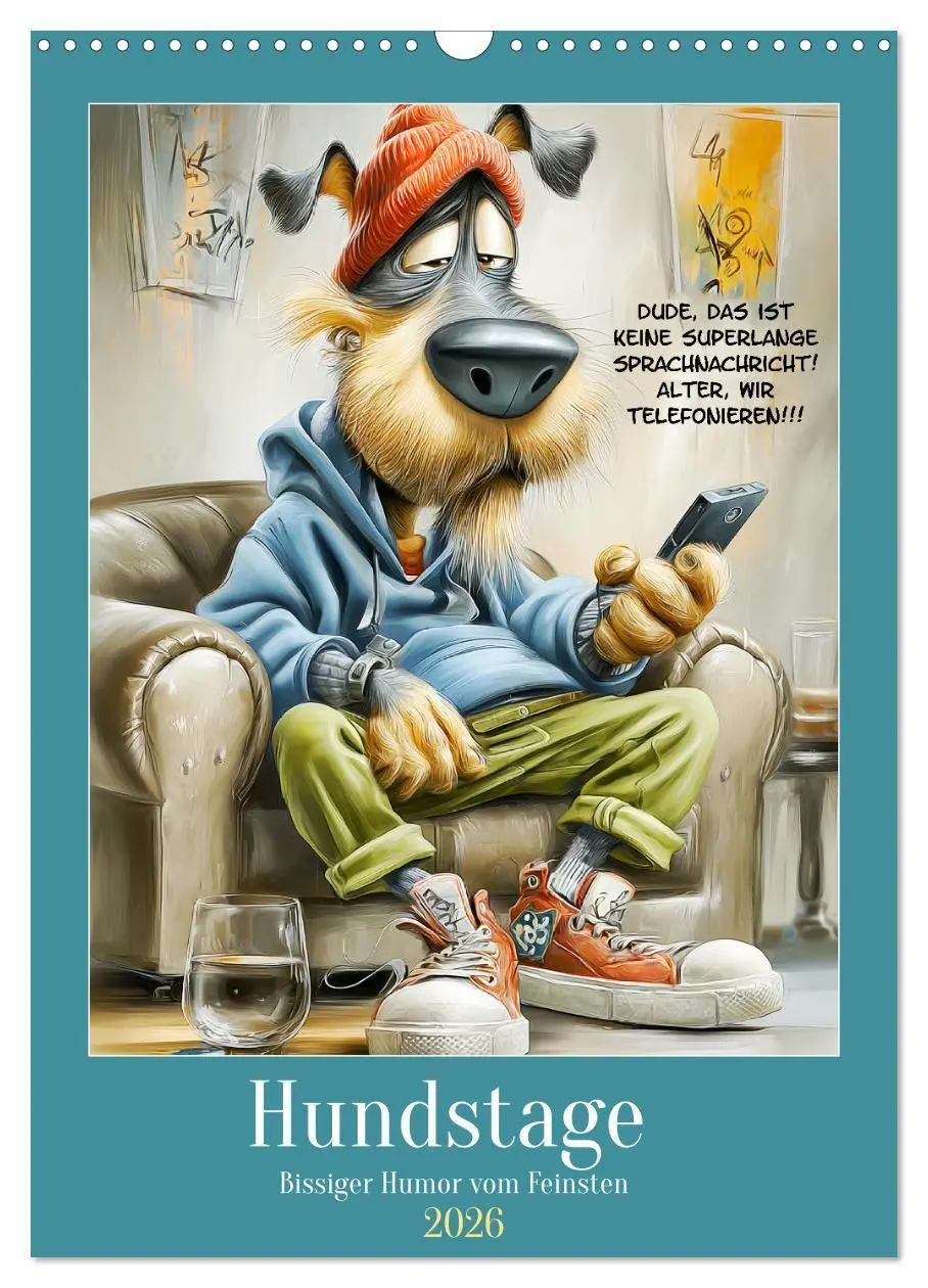 Cover: 9783516733167 | Hundstage. Bissiger Humor vom Feinsten (Wandkalender 2026 DIN A3...