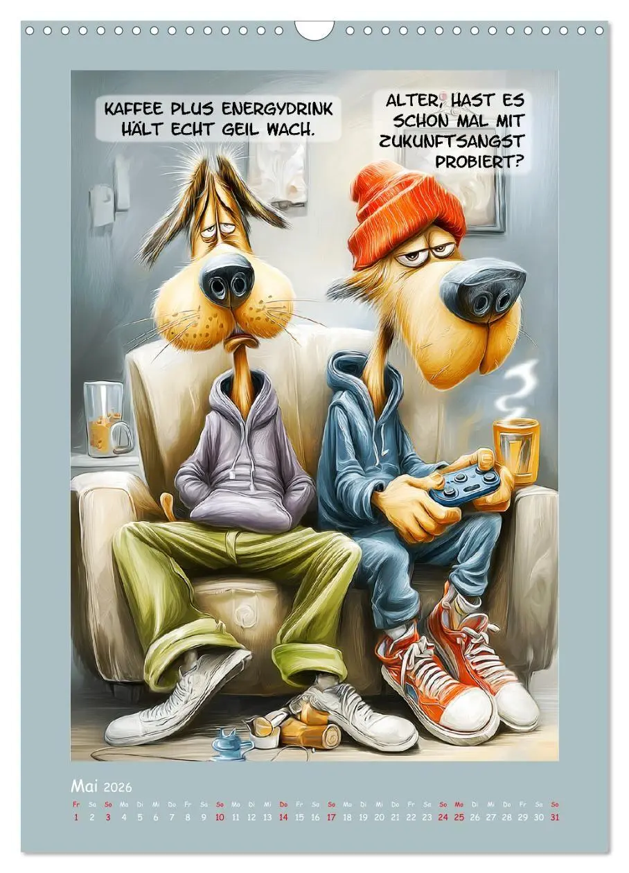 Bild: 9783516733167 | Hundstage. Bissiger Humor vom Feinsten (Wandkalender 2026 DIN A3...