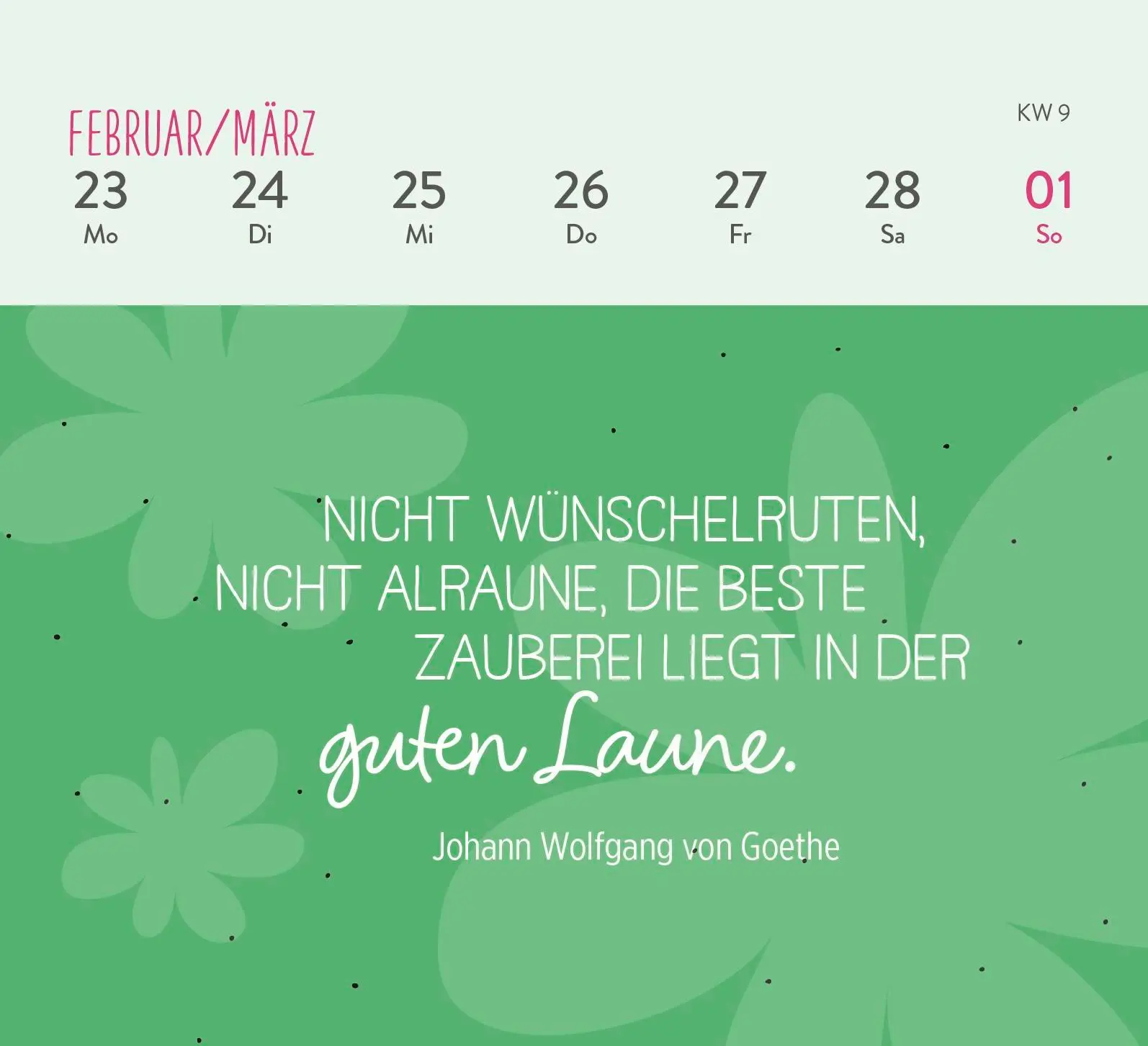 Bild: 4036442013267 | Mini-Wochenkalender 2026: Ein kleines Lächeln für jeden Tag | Kalender