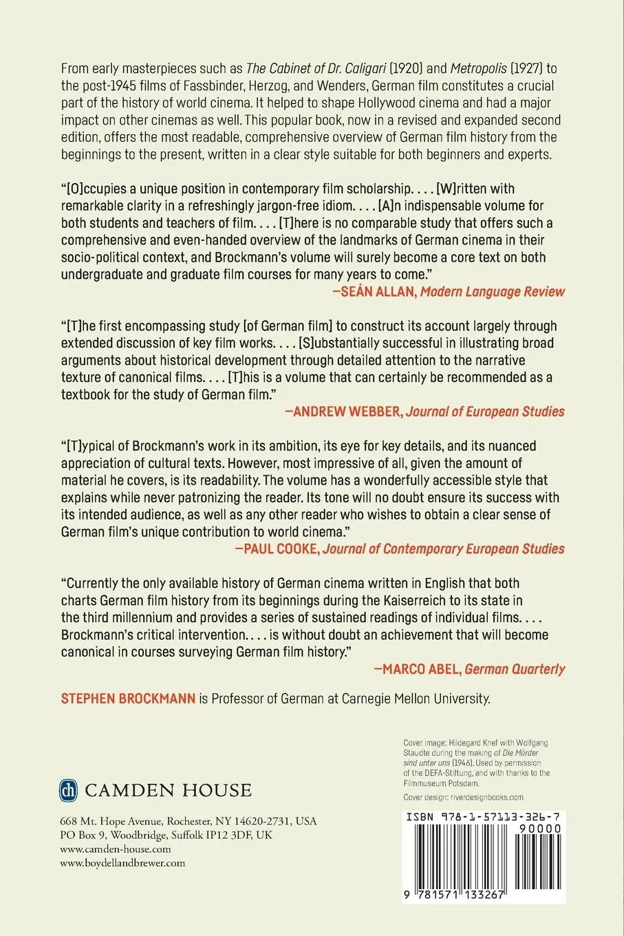 Rückseite: 9781571133267 | Critical History of German Film, Second Edition | Stephen Brockmann