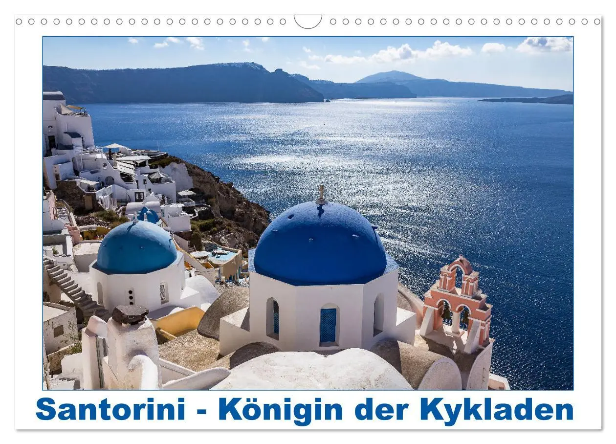 Cover: 9783457873267 | Santorini - Königin der Kykladen (Wandkalender 2026 DIN A3 quer),...