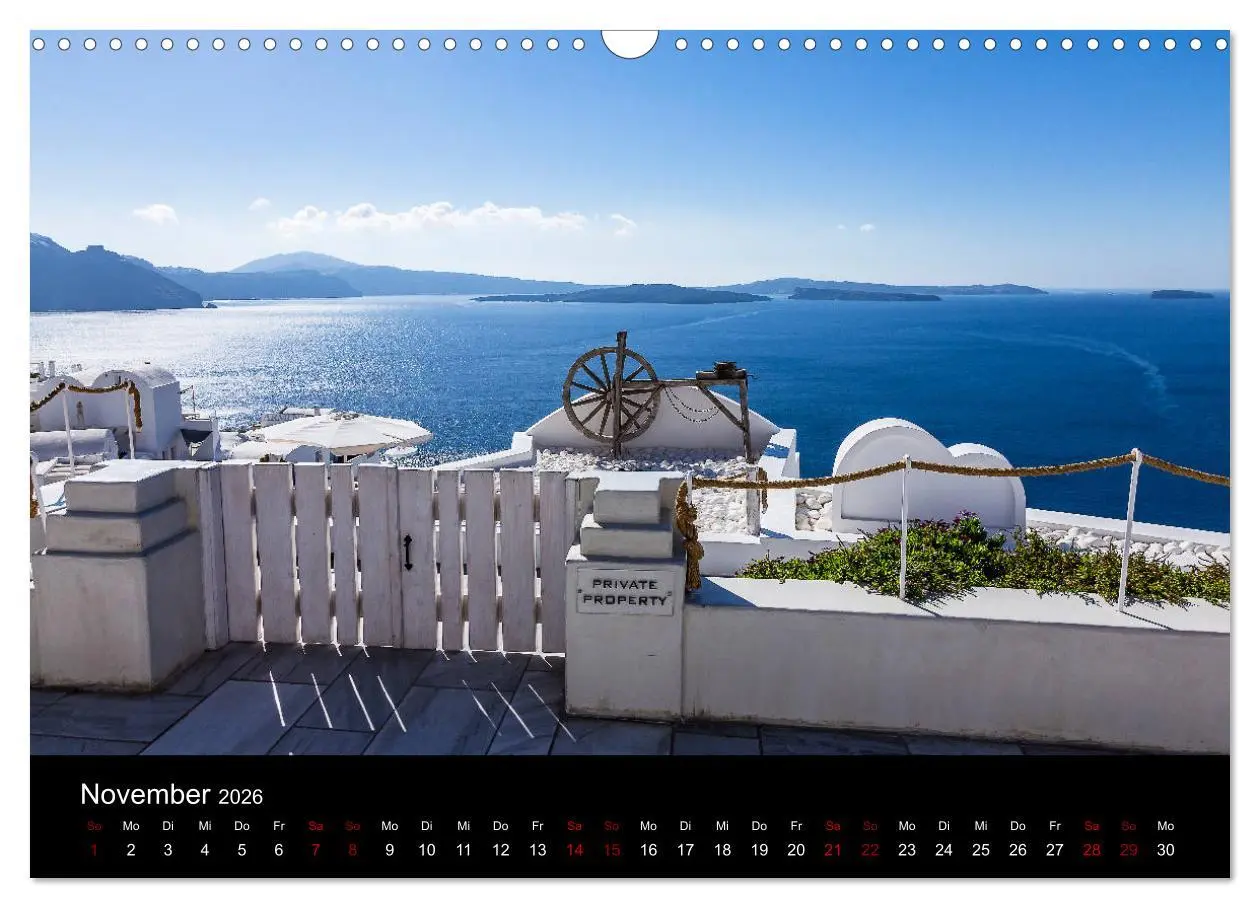 Bild: 9783457873267 | Santorini - Königin der Kykladen (Wandkalender 2026 DIN A3 quer),...