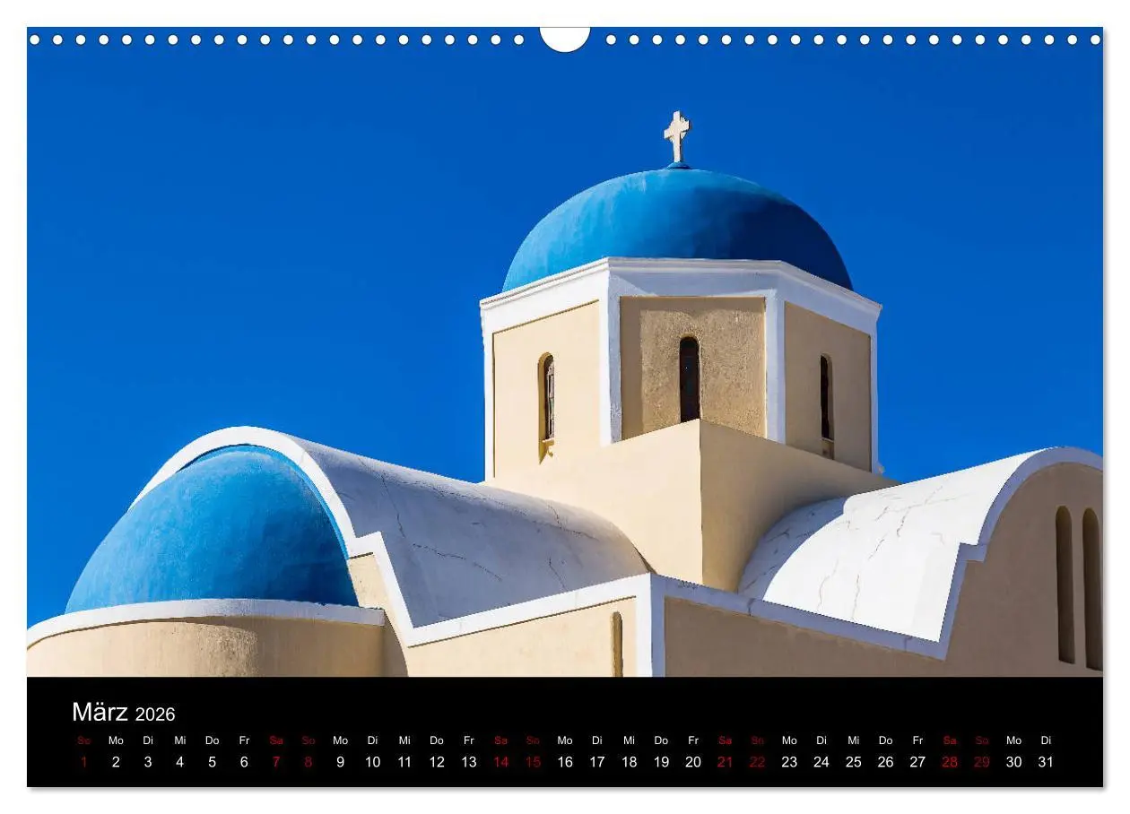 Bild: 9783457873267 | Santorini - Königin der Kykladen (Wandkalender 2026 DIN A3 quer),...