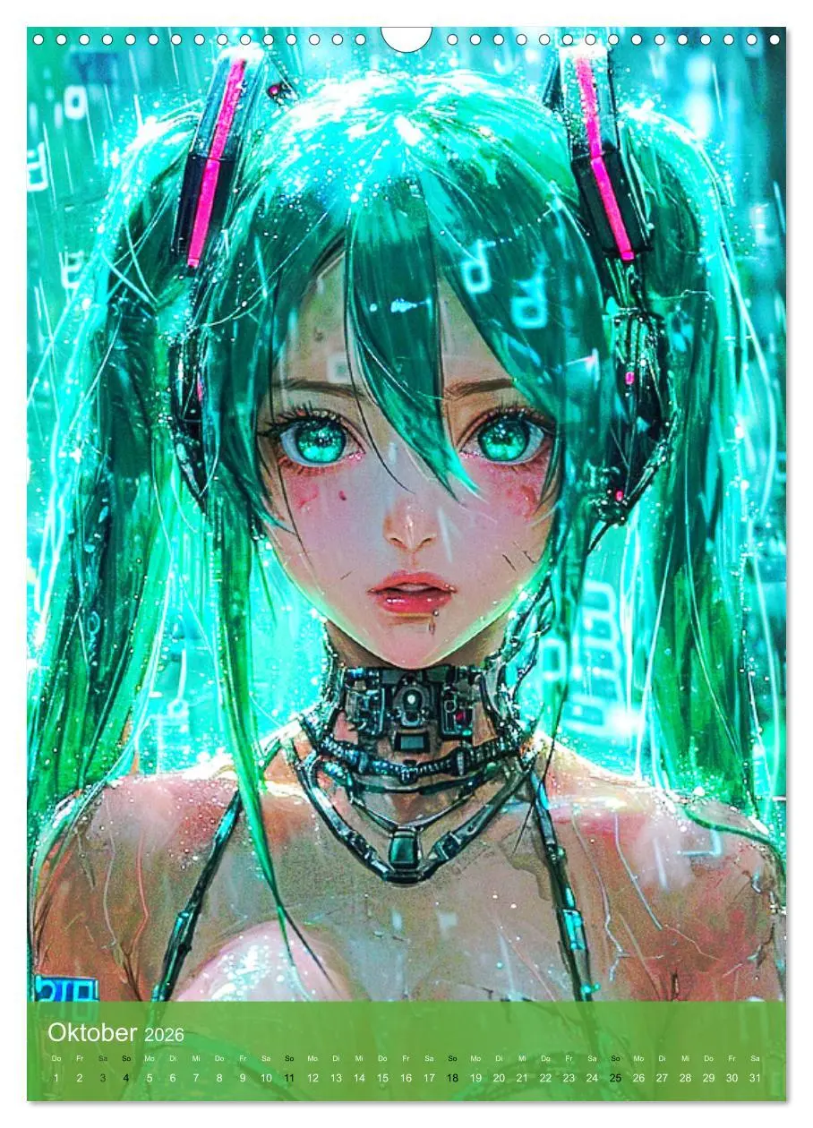 Bild: 9783516273267 | Manga-Comics. Cyberpunk Anime. Science Fiction Girls (Wandkalender...